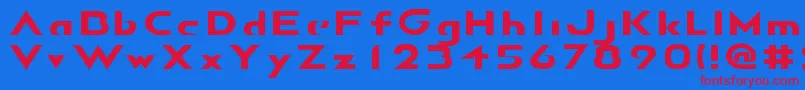 AirborneGp Font – Red Fonts on Blue Background