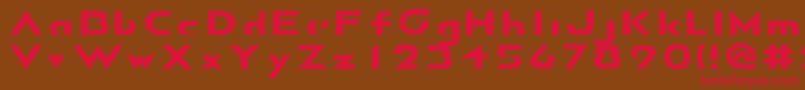 AirborneGp Font – Red Fonts on Brown Background