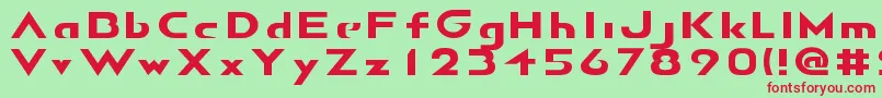 AirborneGp Font – Red Fonts on Green Background