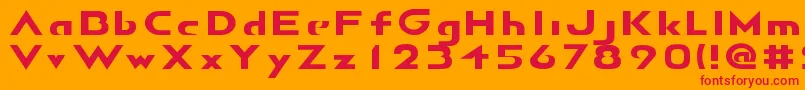 AirborneGp Font – Red Fonts on Orange Background