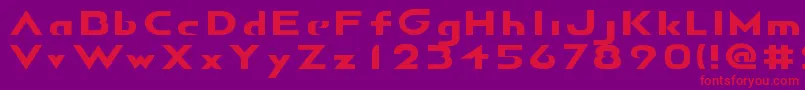 Fonte AirborneGp – fontes vermelhas em um fundo violeta