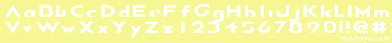 フォントAirborneGp – 黄色い背景に白い文字