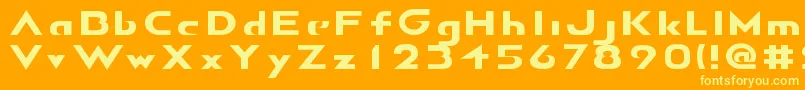 More about AirborneGp Font AirborneGp Font – Yellow Fonts on Orange Background