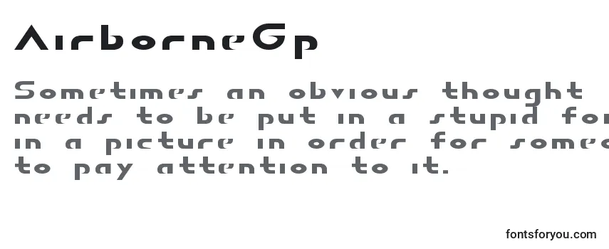 Review of the AirborneGp Font
