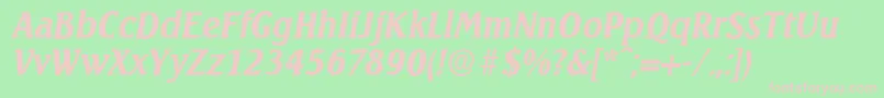 SeagullserialBolditalic Font – Pink Fonts on Green Background