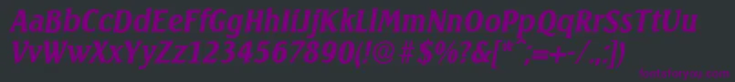 Police SeagullserialBolditalic – polices violettes sur fond noir