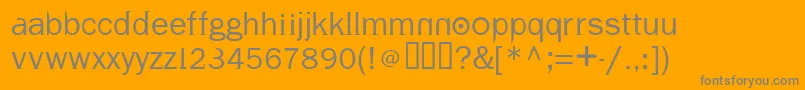 Volt-fontti – harmaat kirjasimet oranssilla taustalla