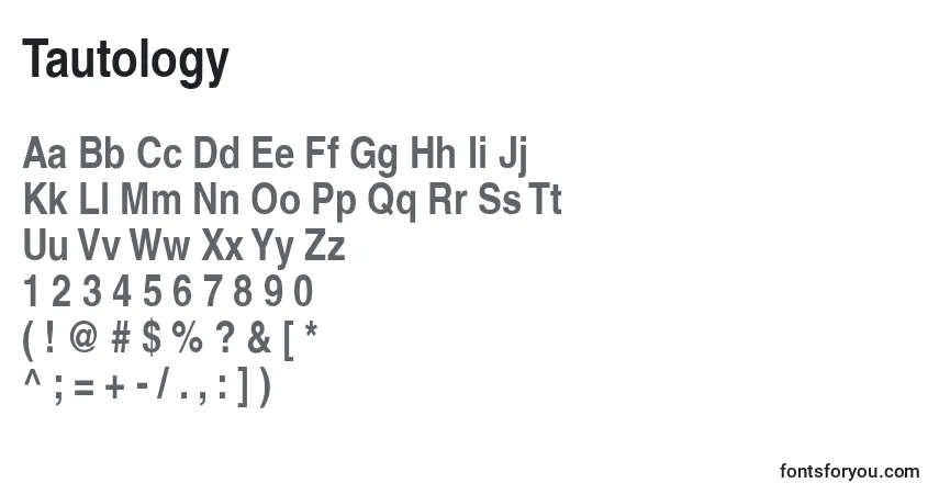 Fuente Tautology - alfabeto, números, caracteres especiales