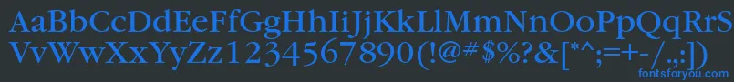 Garamondbookctt Font – Blue Fonts on Black Background