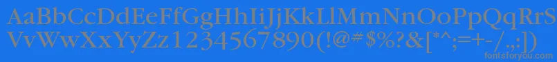 Garamondbookctt Font – Gray Fonts on Blue Background