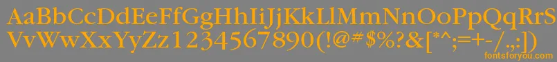 Garamondbookctt Font – Orange Fonts on Gray Background