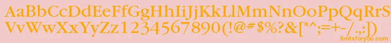 Garamondbookctt Font – Orange Fonts on Pink Background
