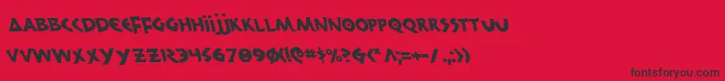 300TrojansLeftalic Font – Black Fonts on Red Background