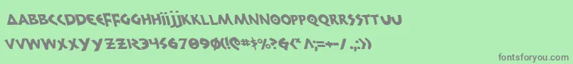 300TrojansLeftalic Font – Gray Fonts on Green Background