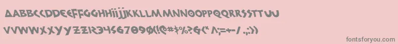 フォント300TrojansLeftalic – ピンクの背景に灰色の文字