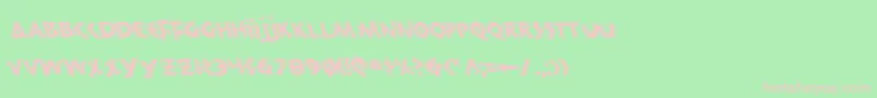 フォント300TrojansLeftalic – 緑の背景にピンクのフォント