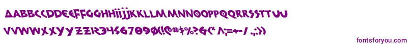 Шрифт 300TrojansLeftalic – фиолетовые шрифты на белом фоне
