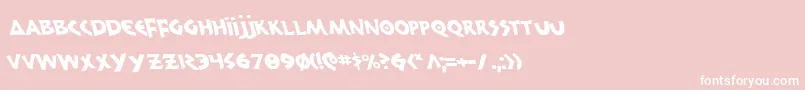 300TrojansLeftalic Font – White Fonts on Pink Background
