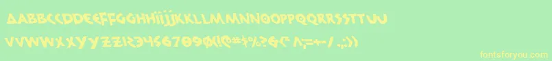 Czcionka 300TrojansLeftalic – żółte czcionki na zielonym tle