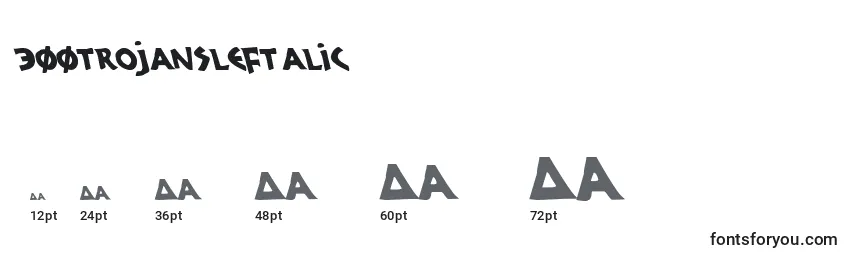 300TrojansLeftalic Font Sizes