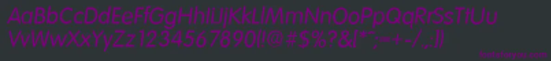 Шрифт VolkswagenserialItalic – фиолетовые шрифты на чёрном фоне
