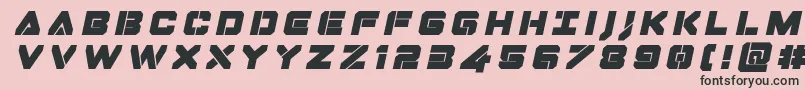 Fonte Dominojacktitleital – fontes pretas em um fundo rosa