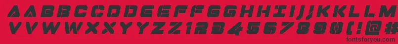 Шрифт Dominojacktitleital – чёрные шрифты на красном фоне
