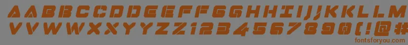 Dominojacktitleital Font – Brown Fonts on Gray Background