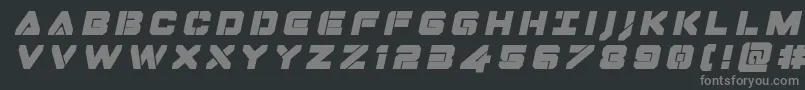 Fonte Dominojacktitleital – fontes cinzas em um fundo preto