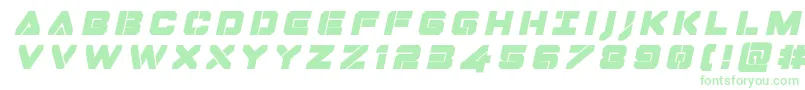 Dominojacktitleital-fontti – vihreät fontit valkoisella taustalla