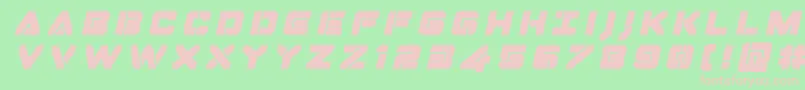 Dominojacktitleital Font – Pink Fonts on Green Background