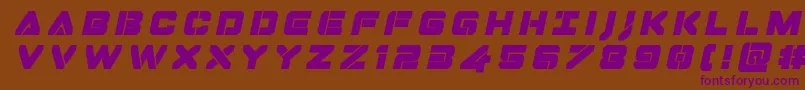 Dominojacktitleital Font – Purple Fonts on Brown Background