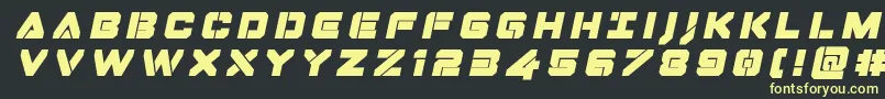 Dominojacktitleital-fontti – keltaiset fontit mustalla taustalla