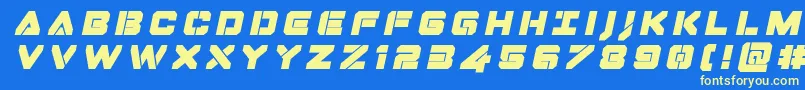 Dominojacktitleital Font – Yellow Fonts on Blue Background
