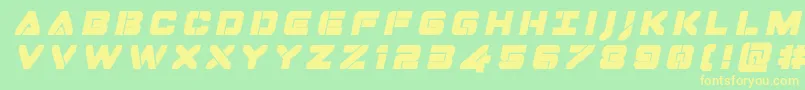 Dominojacktitleital Font – Yellow Fonts on Green Background
