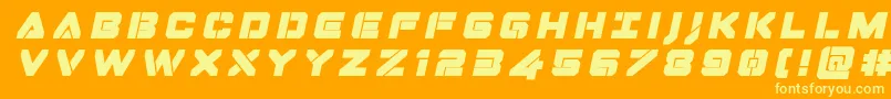 Dominojacktitleital-fontti – keltaiset fontit oranssilla taustalla
