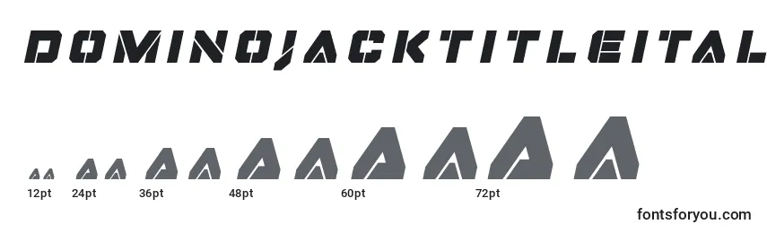 Размеры шрифта Dominojacktitleital
