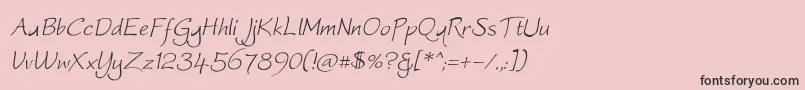 Worstveld Sling Oblique Font – Black Fonts on Pink Background