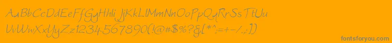 Worstveld Sling Oblique Font – Gray Fonts on Orange Background