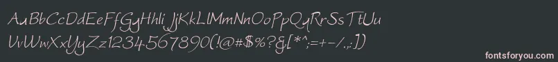Worstveld Sling Oblique Font – Pink Fonts on Black Background
