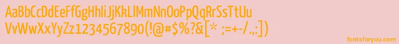 YanoneKaffeesatzRegular Font – Orange Fonts on Pink Background