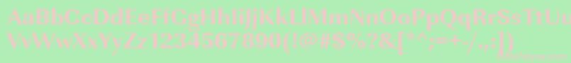 Urwimperialtextbol Font – Pink Fonts on Green Background