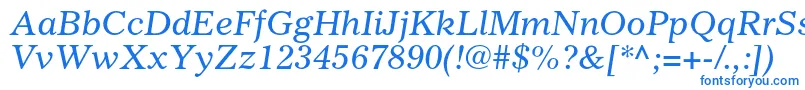 GazetteltstdItalic Font – Blue Fonts on White Background