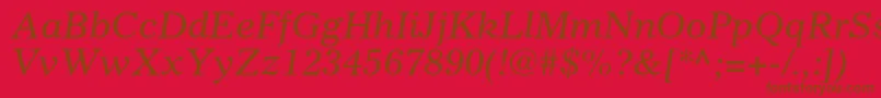 GazetteltstdItalic Font – Brown Fonts on Red Background