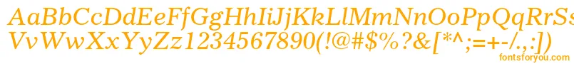 GazetteltstdItalic Font – Orange Fonts on White Background