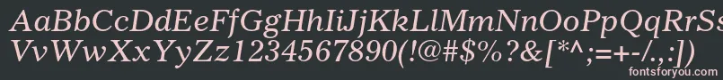 GazetteltstdItalic Font – Pink Fonts on Black Background