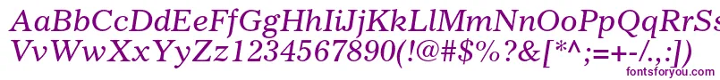 GazetteltstdItalic Font – Purple Fonts on White Background