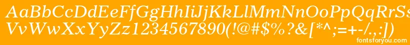GazetteltstdItalic Font – White Fonts on Orange Background