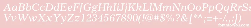 GazetteltstdItalic Font – White Fonts on Pink Background