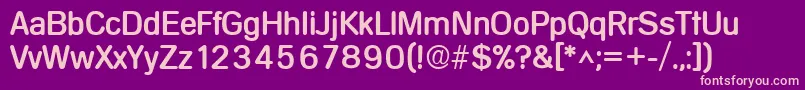 MercedesBold Font – Pink Fonts on Purple Background